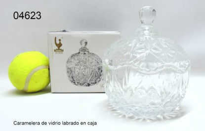 Imagen de CARAMELERA DE VIDRIO LABRADO CAJA DE REGALO 7.24